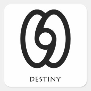 Etiqueta de símbolos Adinkra de destino ( Nkrabea 
