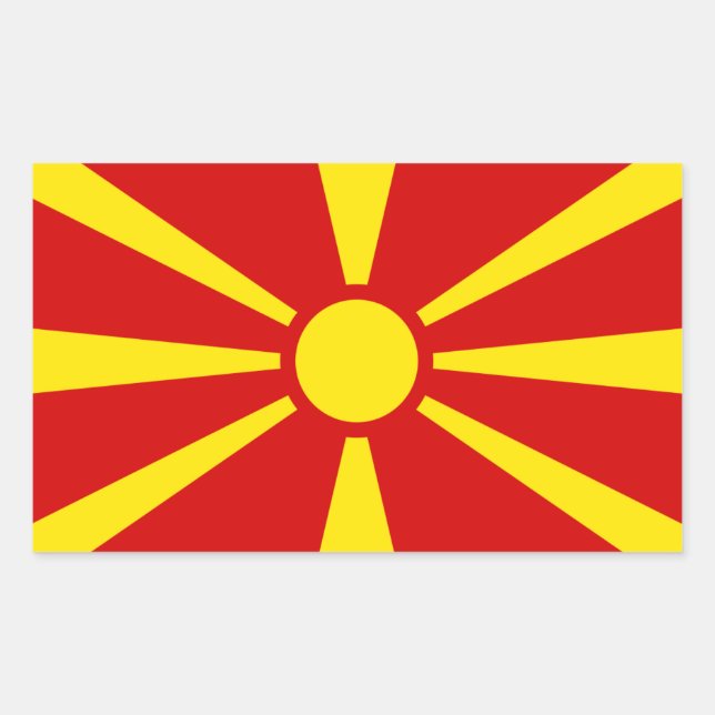 Etiqueta de Sinalizador da Macedônia (Frente)