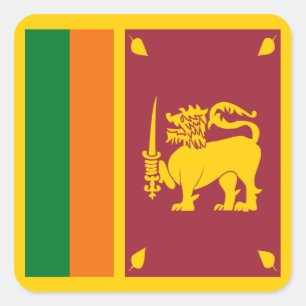 Etiqueta de Sinalizador do Sri Lanka