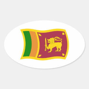 Etiqueta de Sinalizador do Sri Lanka