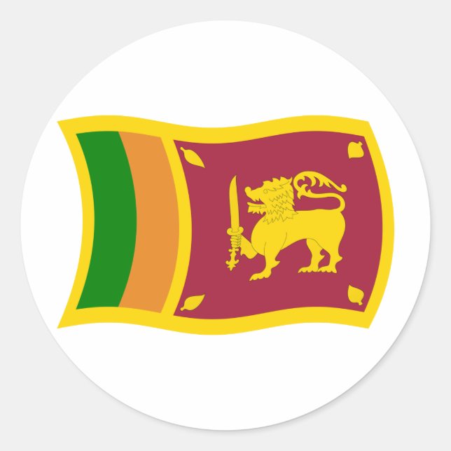 Etiqueta de Sinalizador do Sri Lanka (Frente)