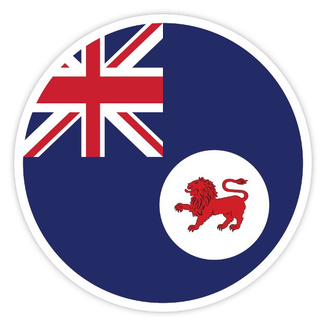 Etiqueta de Sinalizador Tasmania Austrália (Tasmania Australia, State Flag Sticker)