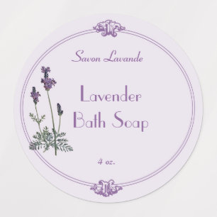 Etiqueta de Soap de Lavanda impermeável