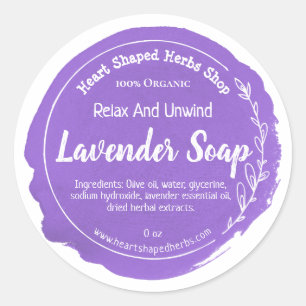 Etiqueta de Soap de Lavanda personalizável
