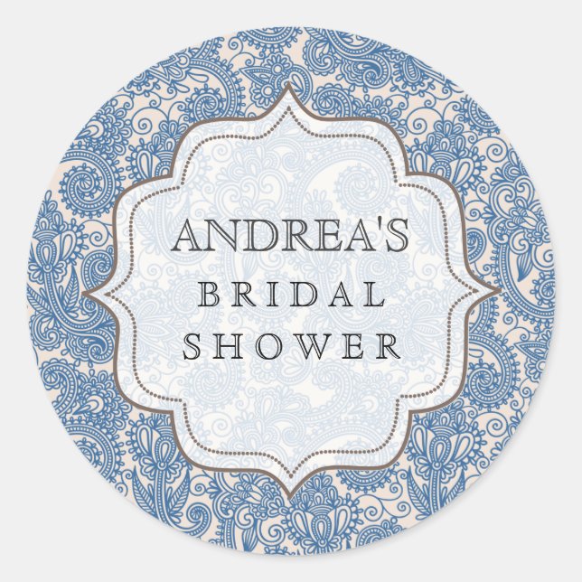 Etiqueta de Sobremesa de Chá de panela Azul (Frente)