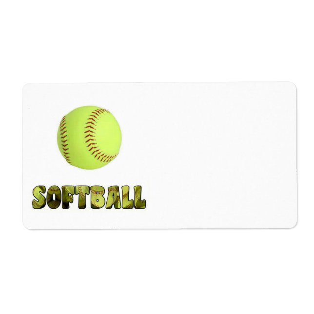 Etiqueta de Softball (Frente)