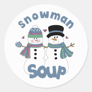 Etiqueta de Sopa Snowman