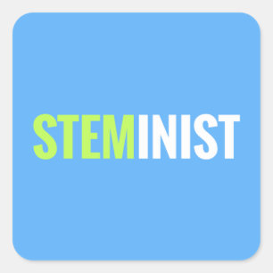 Etiqueta de STEMinist - quadrado