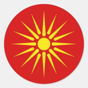 Etiqueta de Sun do macedónio