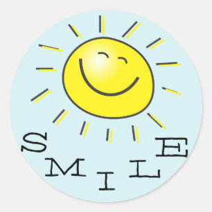 Etiqueta de Sun do sorriso