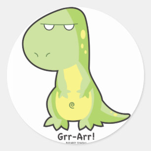 Etiqueta de T-Rex Grr Arr