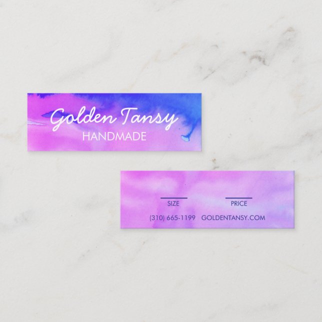 Etiqueta de Tamanho de Travagem de Vestuário de Aq (Frente/Verso)