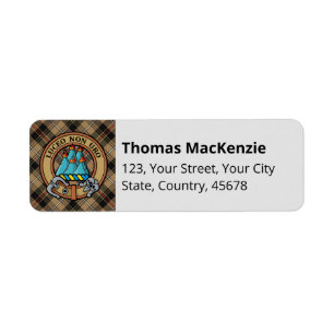 Etiqueta de Tartã Marrom de Caça do Clã MacKenzie