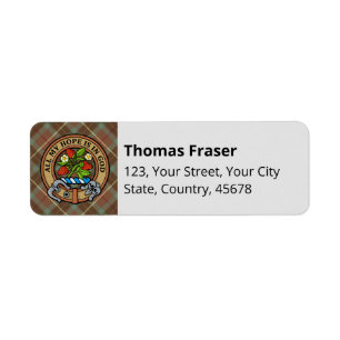 Etiqueta de Tartan de Caça-Fraser Meteorada