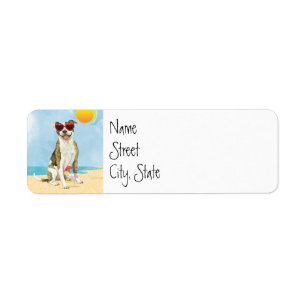 Etiqueta de Terrier de Pit Bull de Verão