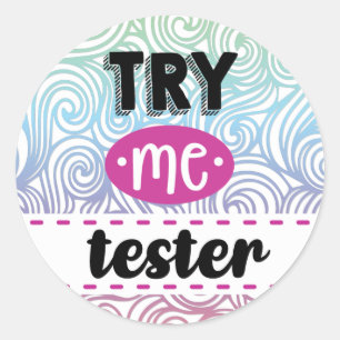 Etiqueta de teste "Tentar-me"