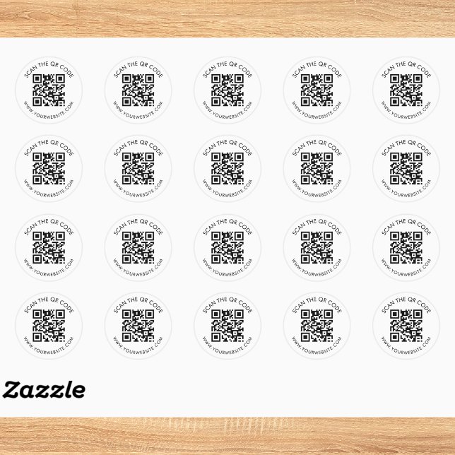 Etiqueta de Texto Personalizado com QR Code Modern (Criador carregado)