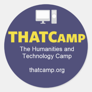 Etiqueta de THATCamp com gráfico