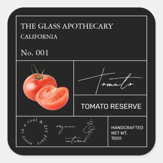 Etiqueta de Tomate Apothecary (Frente)