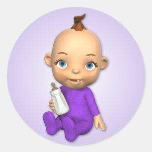 Etiqueta de Toon do bebê
