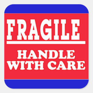 Etiqueta de transporte frágil