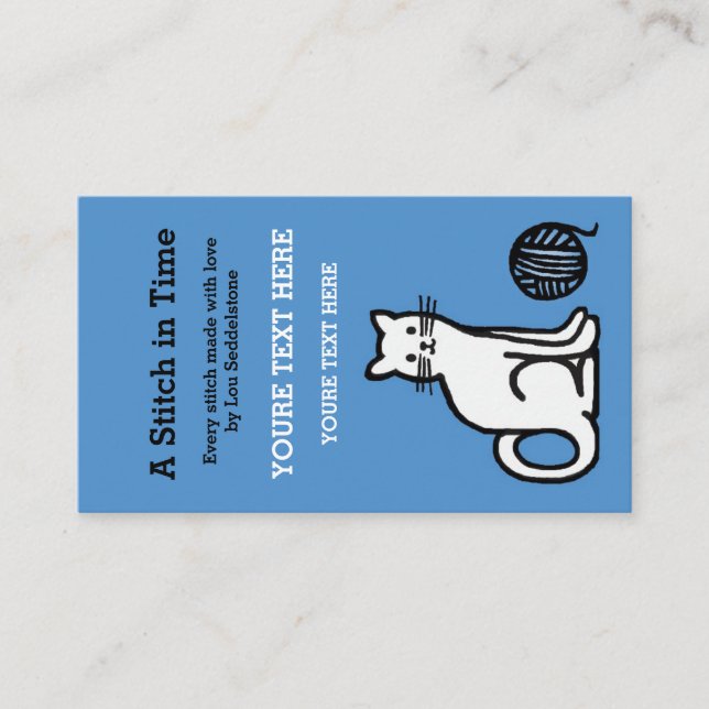 Etiqueta De Travagem / Fios / Crochet / Knit Cat (Frente)