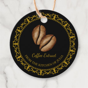 Etiqueta de travamento de extração de café caseiro