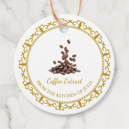 Etiqueta de travamento de extração de café caseiro