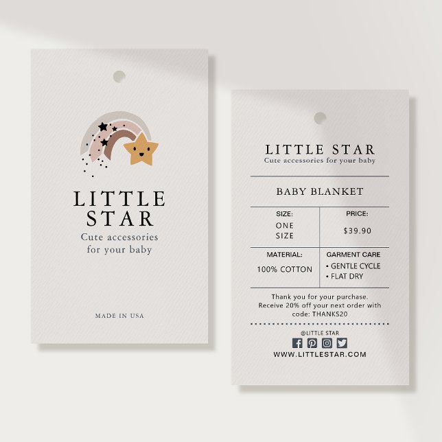 Etiqueta de travamento de vestuário com preço, tam (Criador carregado)