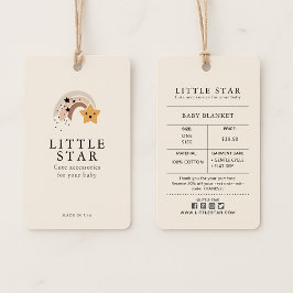 Etiqueta de travamento de vestuário com preço, tam