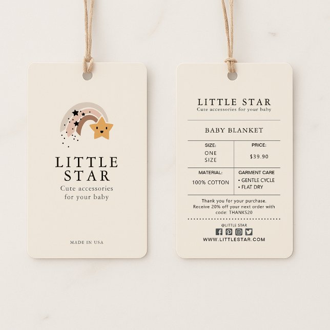 Etiqueta de travamento de vestuário com preço, tam (Criador carregado)