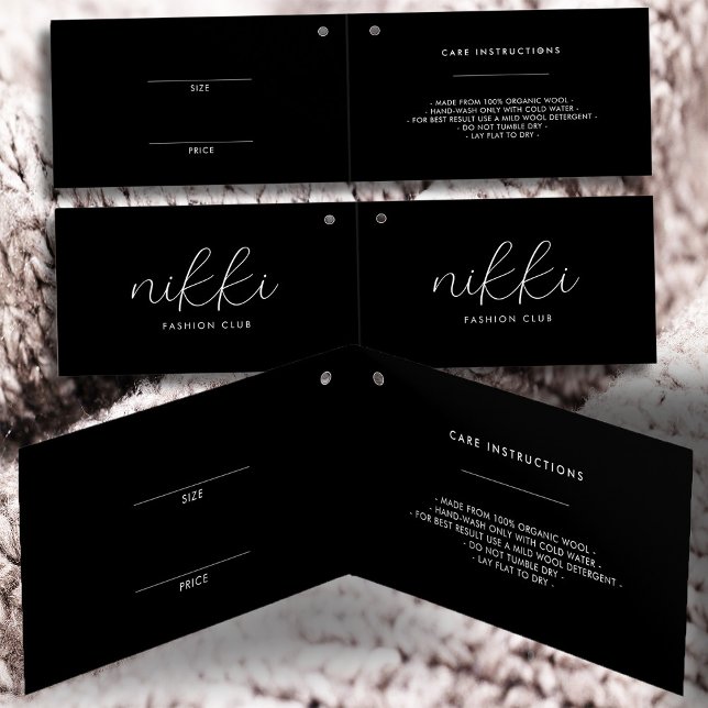 Etiqueta de Travamento do Preço de Vestuário Preto (Criador carregado)