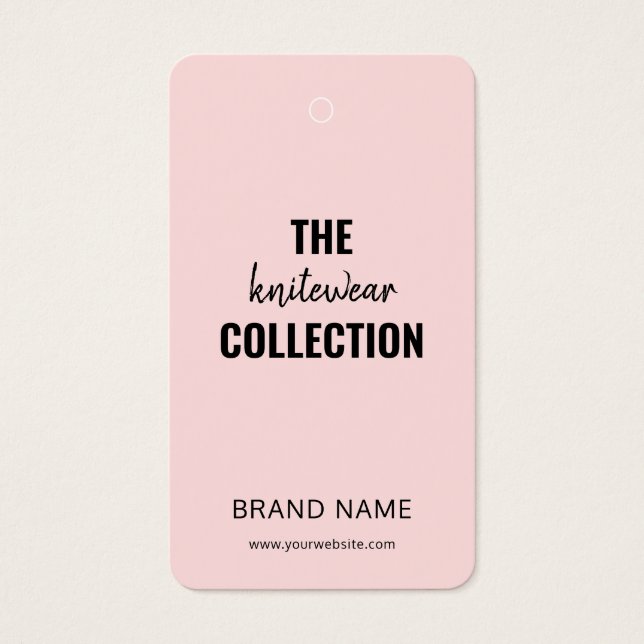 Etiqueta de travamento moderno do vestuário de neg (Frente)