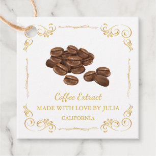 Etiqueta de travamento quadrado de extração de caf
