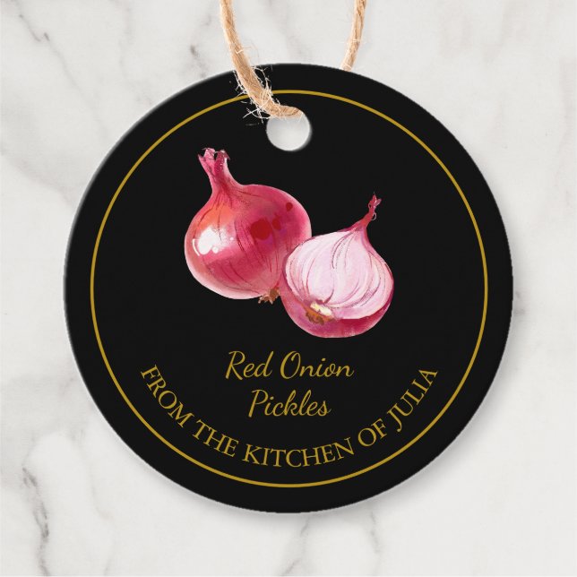 Etiqueta de Travamento Simples de Cebola Vermelha  (Frente)