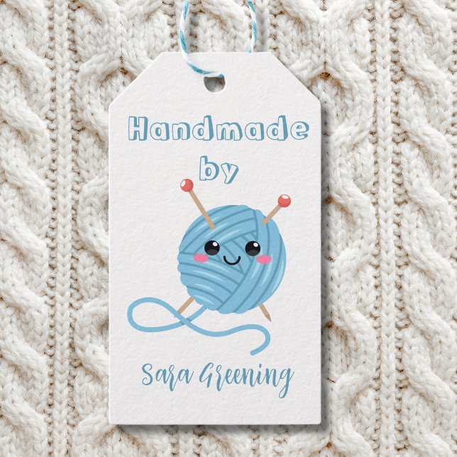 Etiqueta de tricô feita à mão, etiqueta de cuidado (Criador carregado)