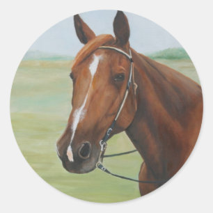 Etiqueta de um quarto da arte do cavalo