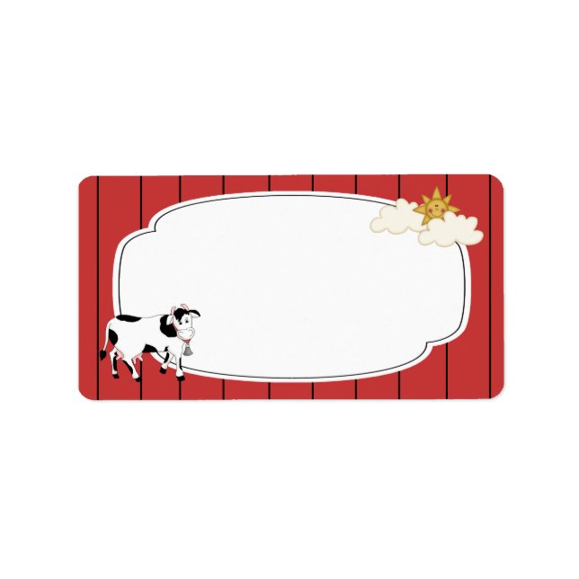 Etiqueta de Vaca Preta e Branca (Frente)