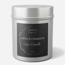 Etiqueta de Vela Chic Floral Black & White Fabrica