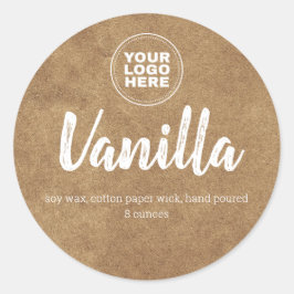 Etiqueta de Vela do Kraft Rustic Logo Personalizad
