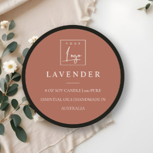 Etiqueta de vela do logotipo de ferrugem mínima El