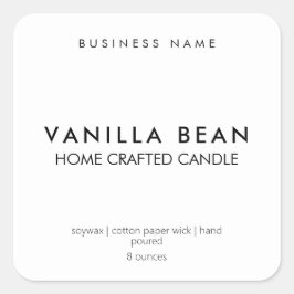 Etiqueta de Vela Mínima Moderna