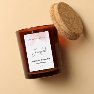 Etiqueta de Vela Perfumada Elegante de Aquarela Ro