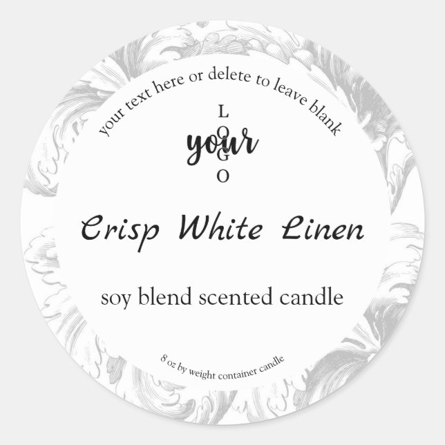 Etiqueta de Vela Personalizada do Contentor para D (Frente)