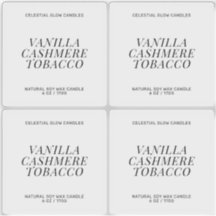 Etiqueta de vela transparente e mínima adesiva de 