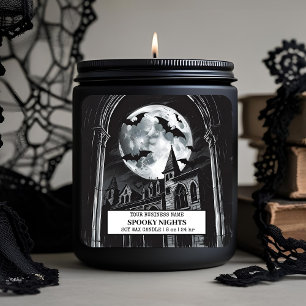 Etiqueta de Velas de Halloween para Noites Loucas