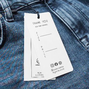Etiqueta de Vestido Obrigado Mantenha a Marca Bran