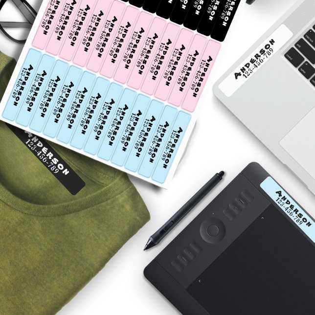 Etiqueta de vestuário personalizado para domicílio (Criador carregado)