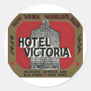 Etiqueta de Viagens vintage Justa do Mundo de Nova