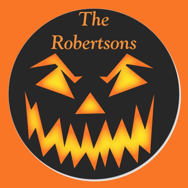 Etiqueta de Vinheta do Favor do Partido Halloween (Criador carregado)